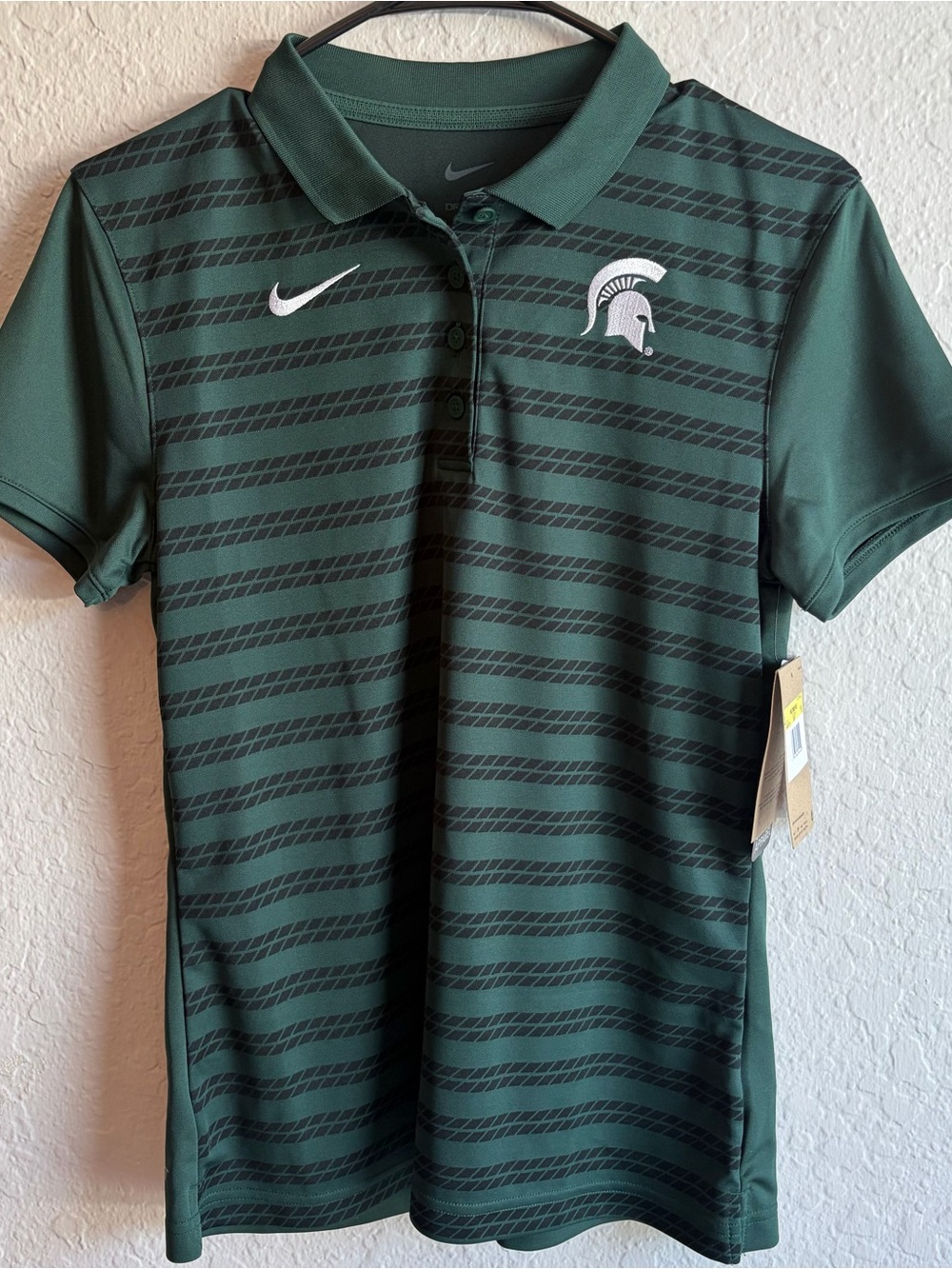 Michigan State Spartans Nike Green Dri-Fit Polo Shirt - Women’s Small NWT